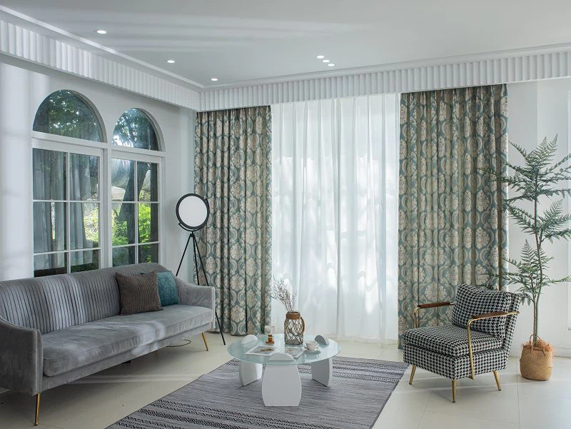 Європейська тканина для штор із квітковим орнаментом