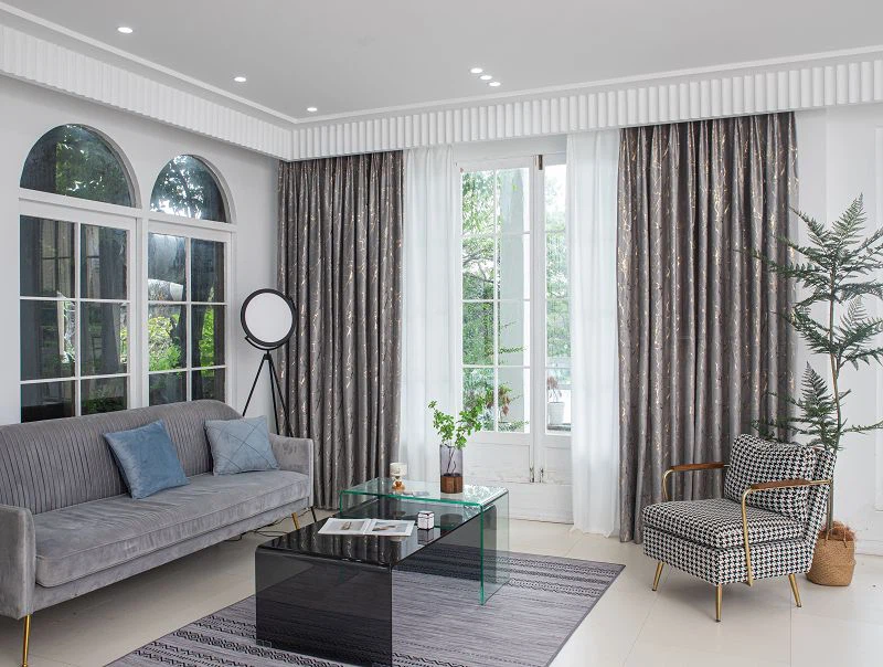 Голландська оксамитова штора з мармуровим малюнком і золотою фольгою