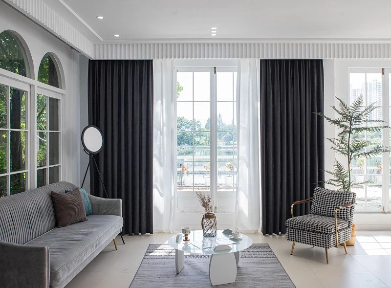 Звичайна суцільна тканина для штор